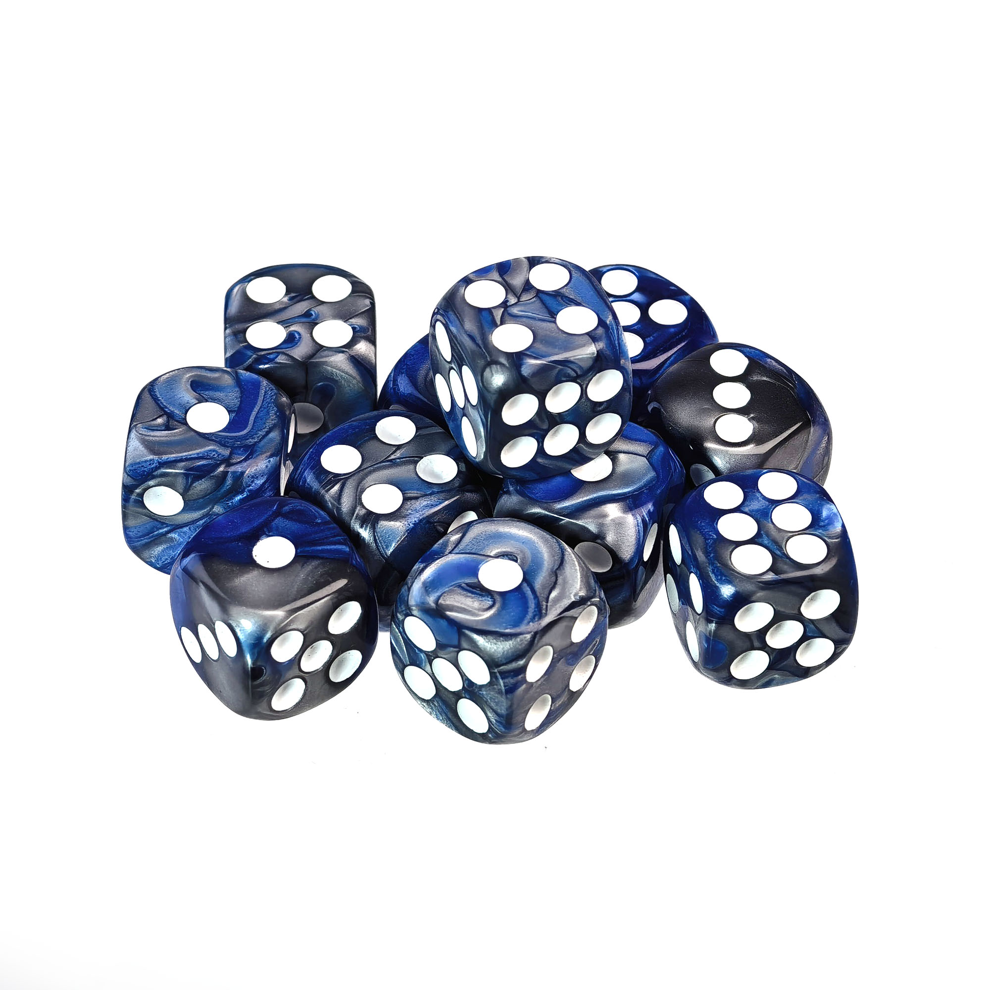 Blue Silver / white pips