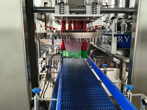 Empaquetador automático de cajas de alta velocidad para línea de máquina de envasado de cartón de agua de botella con sistema de carga