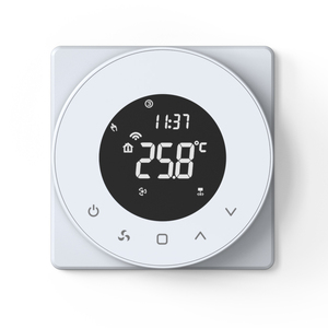 Controlador de termostato de temperatura inteligente con bobina de ventilador inalámbrico táctil Wifi Material plástico OEM y ODM compatibles - Product Image 1