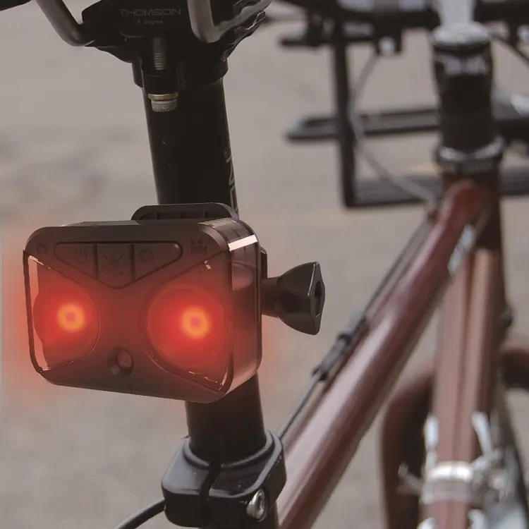 Лучшая фабричная Водонепроницаемая велосипедная камера с белым красным хвостовым светом 1080p для безопасности езды на велосипеде