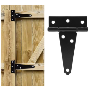 2-12 pouces T Strap Charnières Heavy Duty Shed Porte Noir Tee Charnière Métal Fer Porte Fenêtre Armoire Charnières Quincaillerie Accessoires - Product Image 4