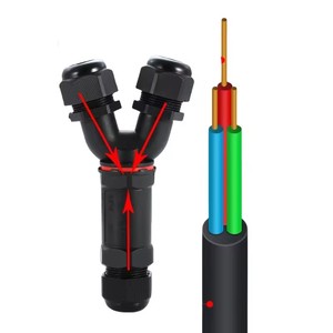 Caja de conexiones recta a prueba de agua Cable eléctrico Conector de 3 pines Enchufe exterior Bloque de terminales - Product Image 3