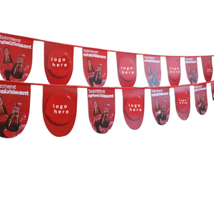 Nuevo impreso personalizado 3x5 mano ola Mesa asta de bandera publicidad coche banderas cadena rectángulo empavesado jardín triángulo banderín banderas - Product Image 4