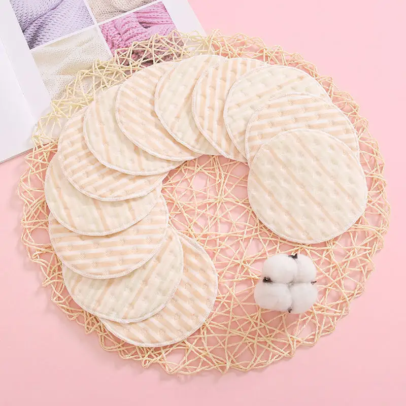 Breathable Waterproof Color Cotton Anti-overflow Breast Pad Washable 100% Cotton Breastfeeding Period Leak-proof Pads