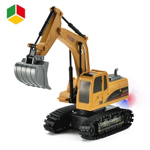 QS <strong>Toy</strong> 1 <strong>24</strong> 5 Channel <strong>Wireless</strong> Remote Control Engineer Vending Vehicle Diecast Rotation Flash Light Excavator Truck <strong>Toy</strong> for Kid - Product Image 1