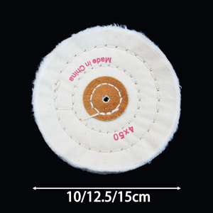 แผ่นขัดผ้าฝ้ายหยาบสีขาวสำหรับขัด150กรวดทรายทองเครื่องประดับเครื่องมือทำฟันไม้โลหะขนาดกลาง - Product Image 5