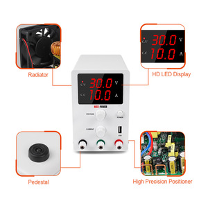 R-SPS3010通用开关DC USB电源可调30V 10A实验室台式电源调节器高精度 - Product Image 4