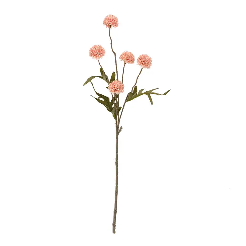 Kunden spezifische hochwertige Stoff anordnung künstliche Blume Single Stem Löwenzahn für Hochzeit