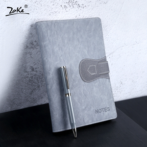 A5ปุ่มหนังสือธุรกิจสำนักงานโน๊ตบุ๊คหนังเทียม PU Notepad บันทึกหนังสือโลโก้องค์กรที่กำหนดเองกล่องของขวัญ - Product Image 4