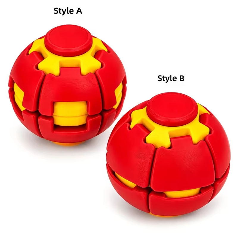 Balle anti-stress rotative rouge - B