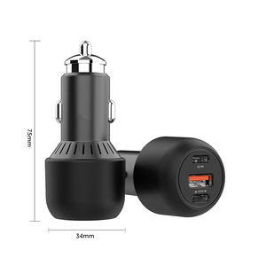 OEM ODM yeni 95W 1USB tip c dizüstü cep cep telefonu hızlı şarj çift tip C 1 Usb 3Port Led hızlı şarj adaptörü araba şarjı - Product Image 4