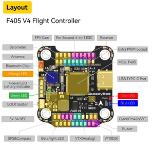 Speedybee V4 F405 55A กอง BLS 4-in-1 ESC & FC 30x30 RC inav betaflight กำหนดค่าบลูทูธ3-6S FPV 5-8นิ้วโครงโดรน - Product Image 3