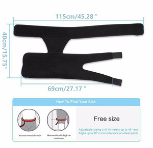 Commercio all'ingrosso in Neoprene Fitness protezioni per le gambe Anti-sforzo muscolare cintura per le natiche per le cosce sportive con funzione di protezione in magazzino - Product Image 4