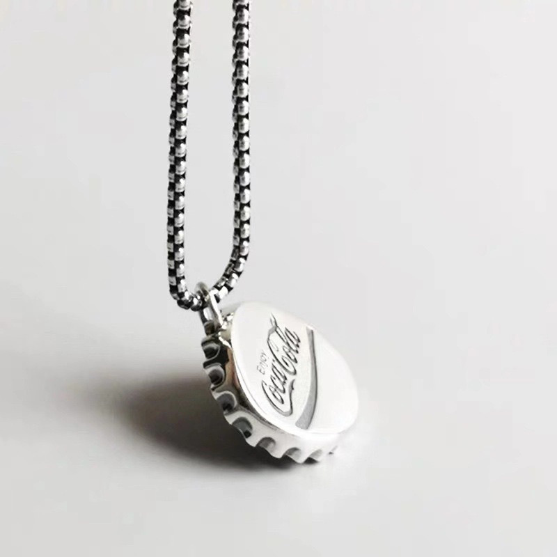 Xl0245 twisted bottle cap with steel chain 70cm