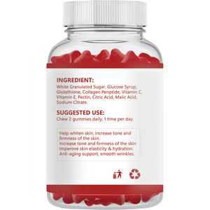 Anti-Aging-Kollagen peptid ergänzung, aufhellende und aufhellende Haut, Glutathion-Gummi kollagen, <span class=keywords><strong>L</strong></span>-Glutathion-Gummis - Product Image 2