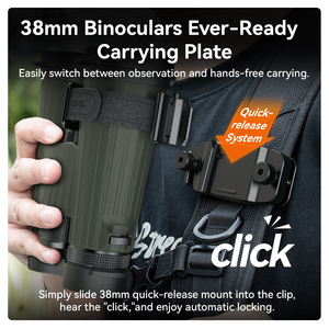 新型ユニバーサル50-70mm双眼三脚マウントアダプター1/4インチスクリュークイックリリース双眼望遠鏡クランプ三脚マウント - Product Image 4