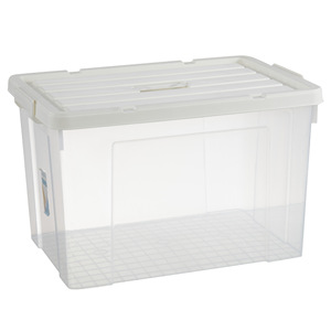 重型储物塑料容器，带耐用盖子移动盒，带手柄储物盒 - Product Image 6