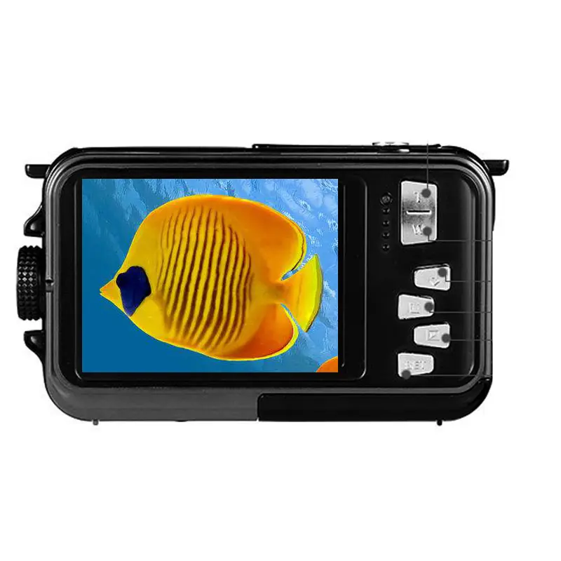 Câmera de vídeo digital winamo max 48mp 2.7k, à prova d' água, com tela dupla e zoom digital de 16x