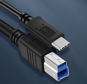สายต่อ Type-C3.1 USB สีดำสำหรับต่อกับ USB 3.0พอร์ตสี่เหลี่ยมสำหรับเครื่องพิมพ์พอร์ตสี่เหลี่ยมชาร์จเร็ว - Product Image 6