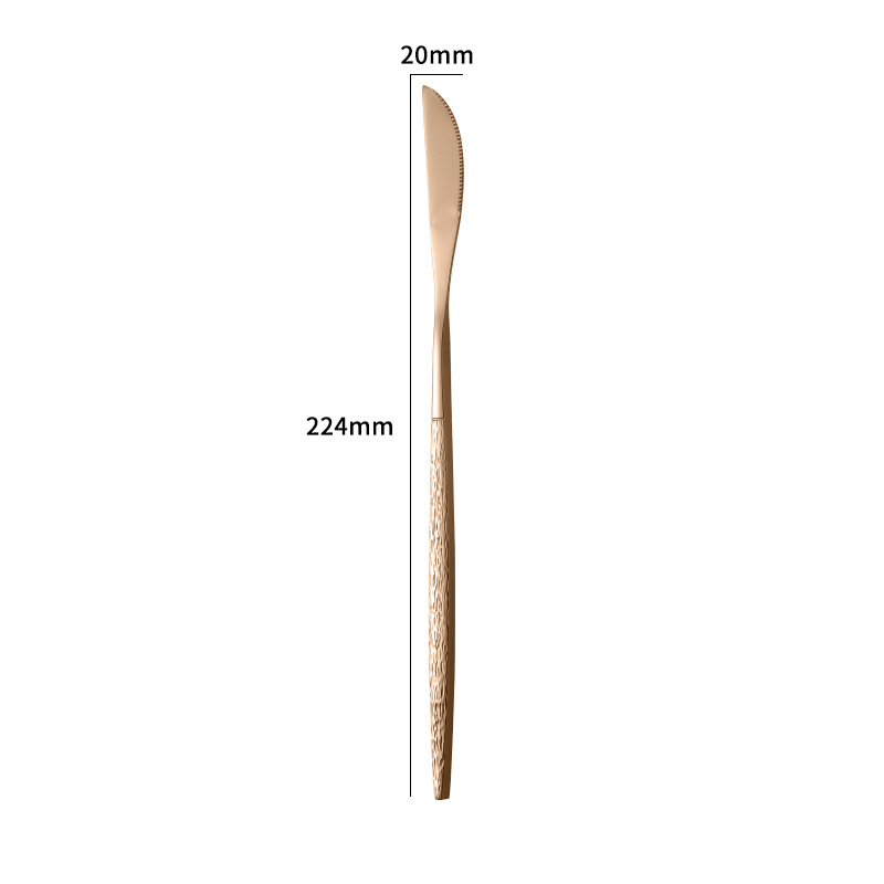 dinner knife -- rose gold