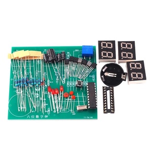 AT89C2051 Electronic Digital Clock <strong>Kit</strong> Display Suite Electronic Module Parts and Components DIY <strong>Kits</strong> DC 9V-12V - Product Image 2