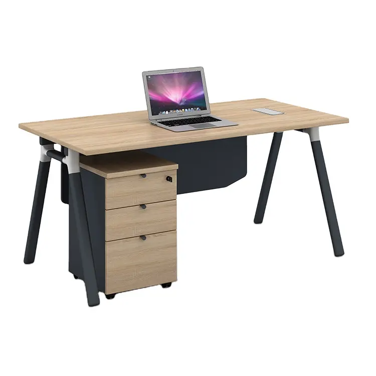 Bureau de personnel, simple et moderne, grande Table de bureau, avec classeur mobile