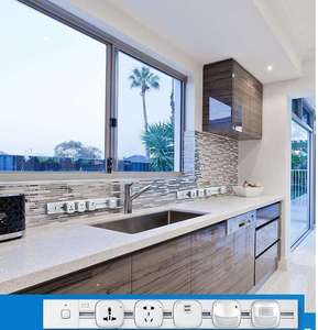 Modern Aluminum <strong>Embedded</strong> Removable Wall Track USB Socket Kitchen Multifunctional Power Track Rail Socket <strong>System</strong> - Product Image 6