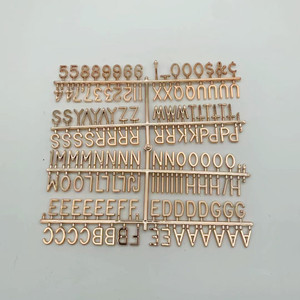New Design Changeable Gold Silver Rose Gold Plastic Letters Numbers Symbols Letter Board Letters for Felt Message Board - Product Image 6