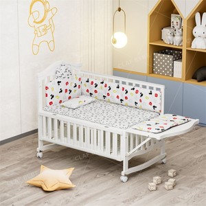 Claf Bebe hiện đại có thể điều chỉnh bé Nôi gỗ bé ngủ giường với bộ đồ giường và nệm phù hợp cho trẻ sơ sinh phòng ngủ nhu cầu - Product Image 3