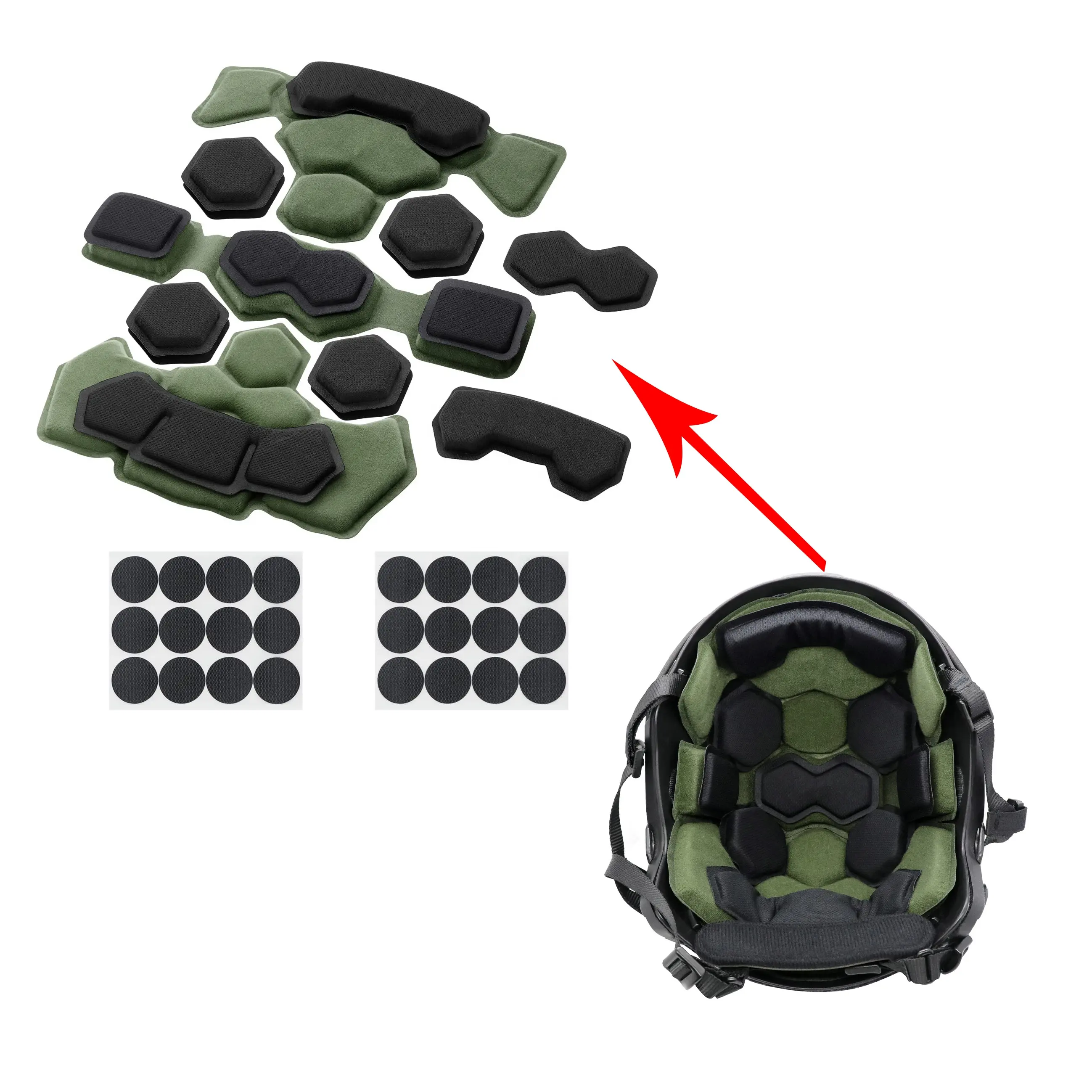 보호 소프트 컴포트 전술 헬멧 폼 패딩 패드 전술 헬멧 범용 교체 메모리 폼 헬멧 패드
