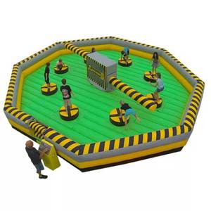 หลักสูตร Wipeout เป่าลมละลายเป็นพิษเครื่องกวาดเกมกีฬารูปแปดเหลี่ยมมากสำหรับโรงเรียนเทศกาลหรือแม้แต่งานปาร์ตี้ในสวนหลังบ้าน - Product Image 1