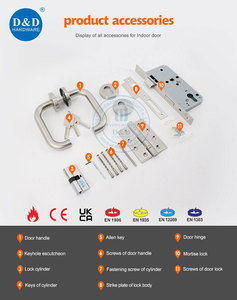 Bộ Tay Nắm Khóa Cửa Hình Hoa Hồng 304 Hình Vuông Bằng Thép Không Gỉ - Product Image 4