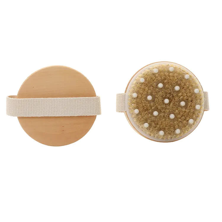 Dry Body Brush for Lymphatic Drainage Dry Skin Cellulite Blood Circulation with Massage Nodes Exfoliating Body Scrubber