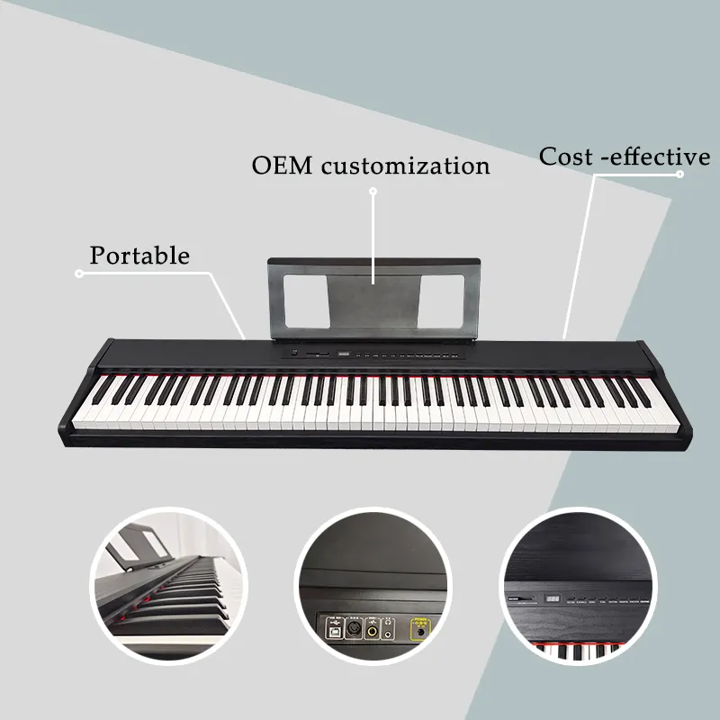 Профессиональная клавиатура для пианино, 88 клавиш, портативная электронная клавиатура для пианино для студии