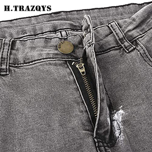 Nhà Máy OEM Mens Quần Áo Thiết Kế Căng Tùy Chỉnh Côn Skinny Ripped Người Đàn Ông Jeans Quần - Product Image 6