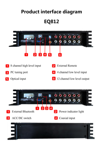 Sistema de sonido profesional para Karaoke, Mini Dsp con efecto Digital, 8 entradas, 12 y 8 canales, 12 meses, EQ812 - Product Image 5