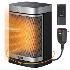 1500W hızlı seramik ısıtıcı elektrikli ısıtıcı, termostat, uzaktan kumanda, aşırı isınma ve dökümü koruması - Product Image 1