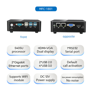 Adipcom MFC-1801 Industrial <strong>Desktop</strong> <strong>Computer</strong> Mini PC Intel Pentium 5405U 2*RS232 DDR4L WIFI OS Support Win10/<strong>Linux</strong> Ubuntu/Centos - Product Image 5