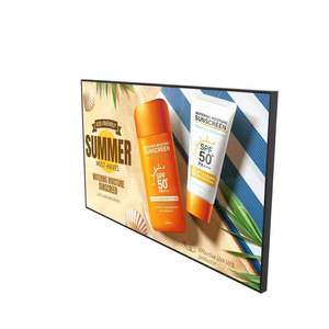 Slim Bezel 1000~3500nits 4K UHD 55&quot; Inch High Brightness <strong>Screen</strong> <strong>LCD</strong> LED Advertising TV <strong>Monitor</strong> Signage <strong>Display</strong> with Photo <strong>Sensor</strong> - Product Image 3