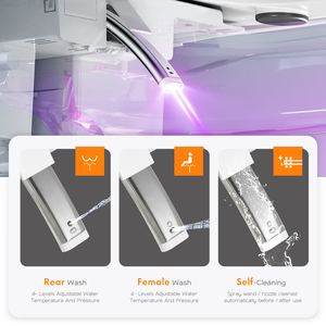 Otomatik sifon Jet kızarma seramik tek parça kase akıllı bide akıllı tuvalet uzaktan kumanda ile - Product Image 4