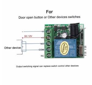 Trasmettitore RF 433 Mhz Telecomandi con Interruttore di Telecomando Senza Fili DC 12V 1CH relè Modulo Ricevitore
