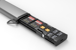 高速sd卡读卡器USB 3.1 Type-C S D/tf卡携带盒支架，用于相机、智能手机、无人机、行动相机 - Product Image 3