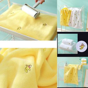 מפעל רקמה מותאם אישית רקמת בננה towels70 * 140 ס "מ 35*75 ס" מ צבע מוצק ייבוש מגבות אמבטיה