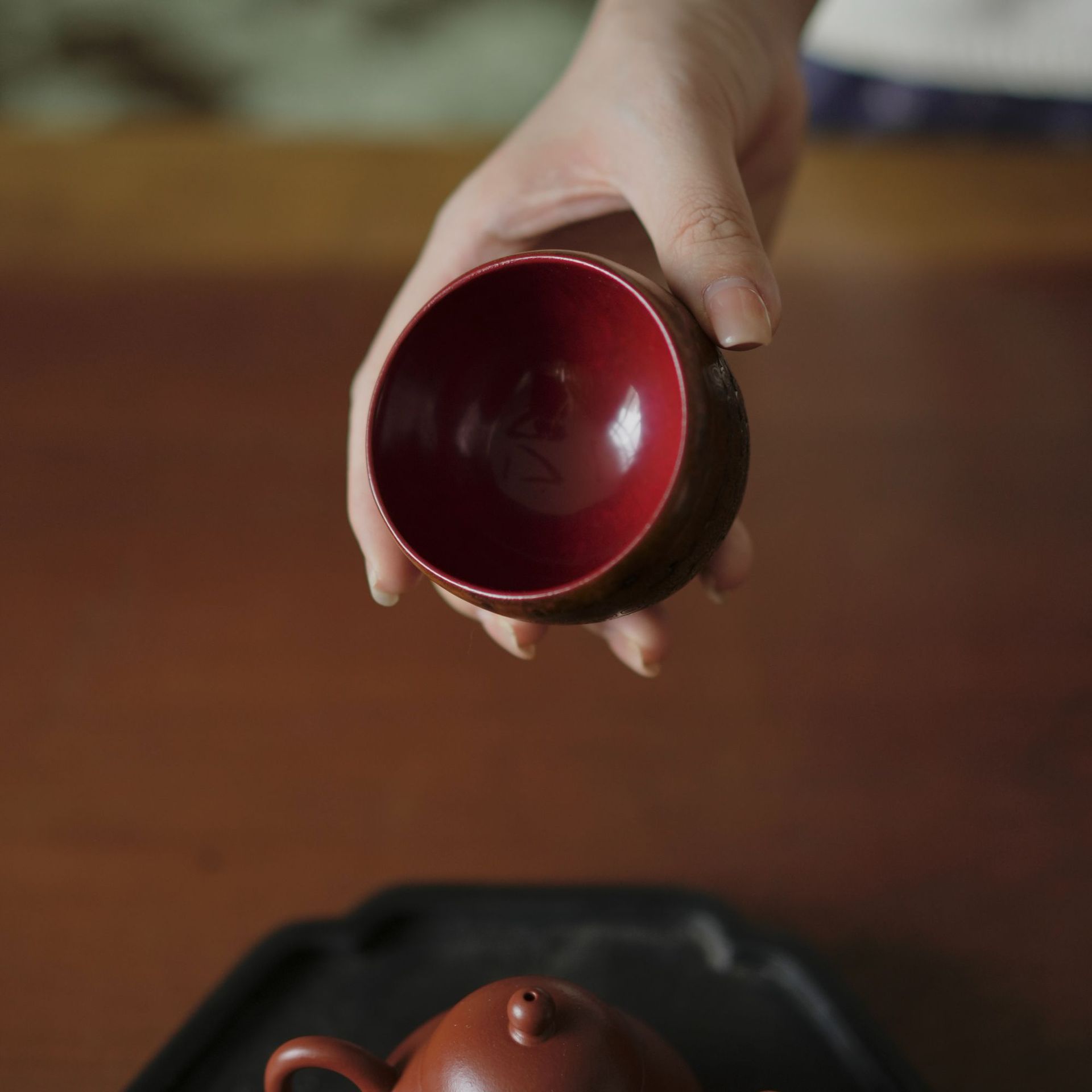 Bamboo root teacup
