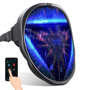 หน้ากากไฟ LED พร้อมหน้ากากฮาโลวีน LED ควบคุมด้วยแอพได้หน้ากากเรืองแสงดิจิทัลสำหรับงานปาร์ตี้คอสเพลย์ - Product Image 1
