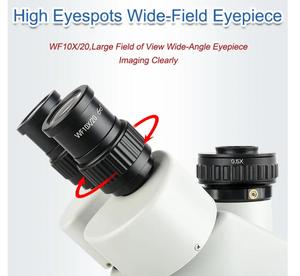 Microscopio estéreo 4K, ajuste de diamante de joyería, aumento 3.5X-90X, fuente de luz LED multidireccional, microscopio de gemas para cámara 4K - Product Image 3