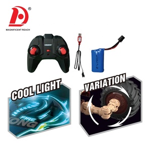 HUADA 2.4G <strong>4CH</strong> <strong>Light</strong> up Remote Control Racing Stunt Truck Toy Animal Dinosaur <strong>RC</strong> Drift Folding <strong>Car</strong> Toys Radio Control Toy - Product Image 4