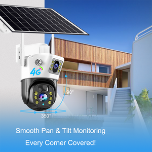 LEVOFAST 4G Low Power Outdoor Wireless Solar Power Security Ip <strong>Camera</strong> 4MP WiFi PTZ Dual Lens Linkage Solar <strong>Camera</strong> Outdoor - Product Image 2