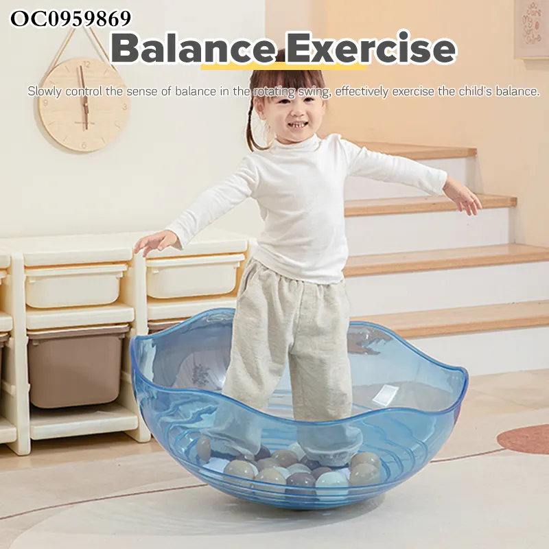 Mainan mangkuk ajaib keseimbangan putar latihan keseimbangan koordinasi bergerak sensorik anak-anak