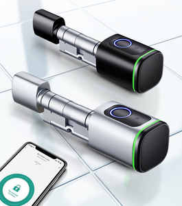 GlomarketホームスマートドアロックTtlockスマート指紋カードキーロック解除調整可能なシリンダーユーロスマートロックTuyaアプリドアロック - Product Image 6
